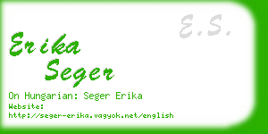 erika seger business card